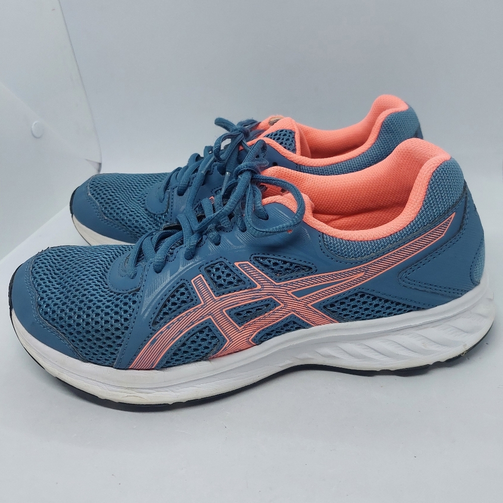 ASICS Sneakers Women's Size 9 Gym Walking Running Sport Shoes Blue Pink 1012A151